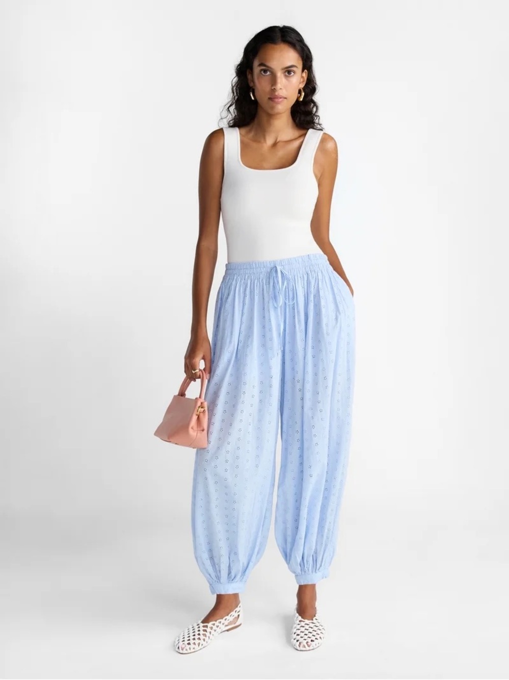 SCOOP NWT sold out blue eyelet balloon pants